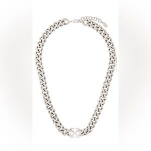 Off-White Silver Arrow Chain Necklace